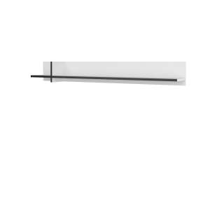 Vegghylle Cross 180x23 cm - hvit - sort