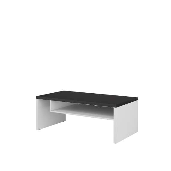 Sofabord Cross 120x60 cm - hvit - sort - 2 dører