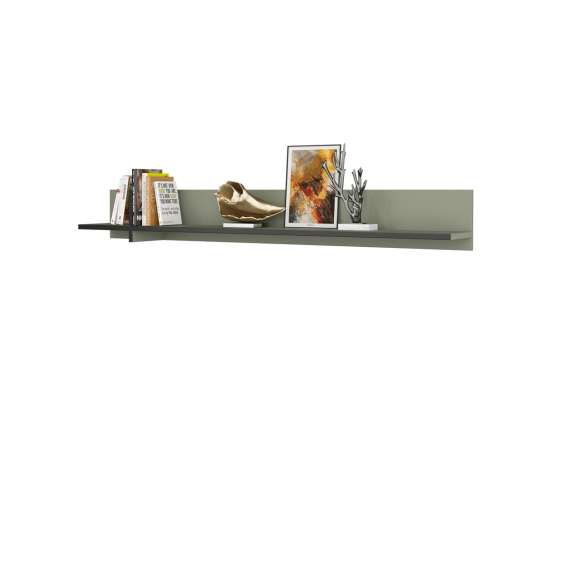 Vegghylle Cross 180x23 cm - grønn - sort