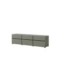 Tv-benk Cross 180x48 cm - grønn - sort - 3 dører - 3 skuffer