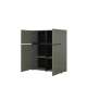 Skap Cross 119x139 cm - grønn - sort - 2 dører