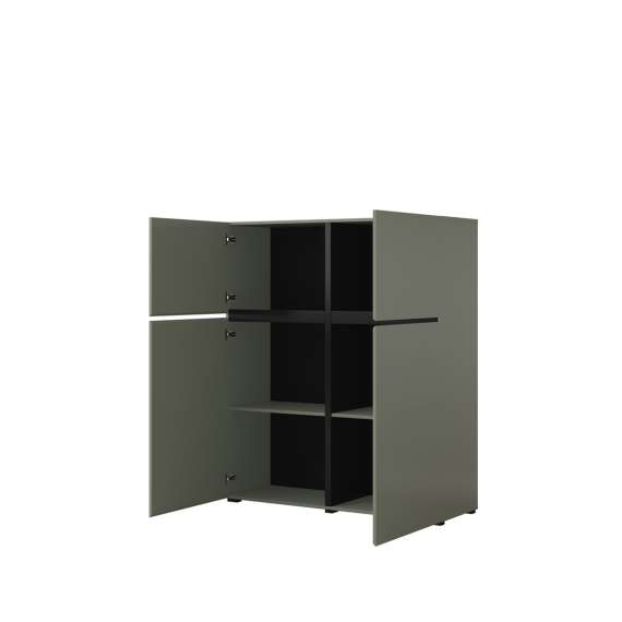 Skap Cross 119x139 cm - grønn - sort - 2 dører