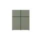 Skap Cross 119x139 cm - grønn - sort - 2 dører