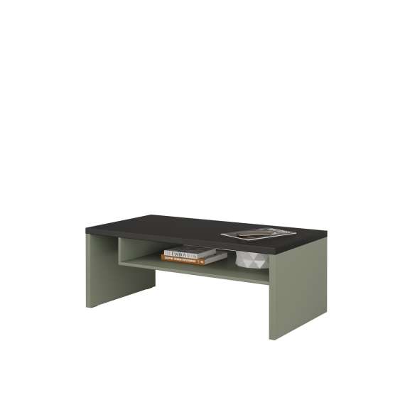 Sofabord Cross 120x60 cm - grønn - sort - 2 dører