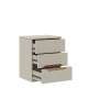 Nattbord EDWAL 50x63 cm - 3 skuffer - beige sand - eik mauvela