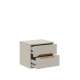 Nattbord EDWAL 50x44 cm - 2 skuffer - beige sand - eik mauvela