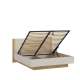 Seng EDWAL 180x200 cm - beige sand - eik mauvella - oppbevaringsplass