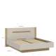 Seng EDWAL 180x200 cm - beige sand - eik mauvella - oppbevaringsplass