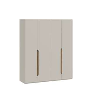 Garderobeskap EDWAL 177x210 - beige sand - eik mauvella