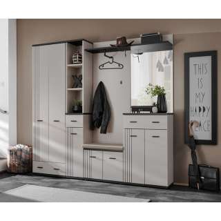 Entresett HUGO IV - cashmere - svart detaljer - 210 cm