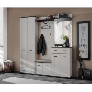 Entresett HUGO III - cashmere - svart detaljer - 180 cm