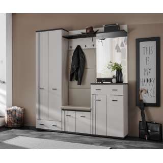 Entresett HUGO VII - cashmere - svart detaljer - 180 cm