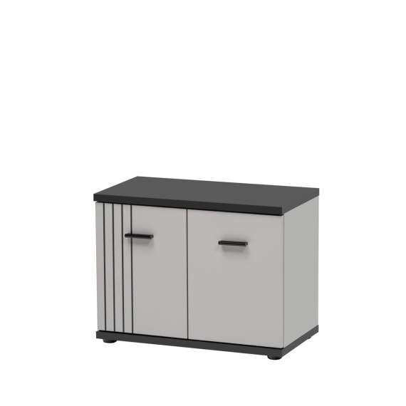 Entresett HUGO VI  120 cm - cashmere - svart detaljer - polstret veggpanel