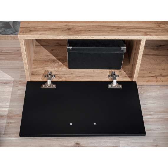 Seksjon ECO - 190x152 cm - eik wotan - svart matt