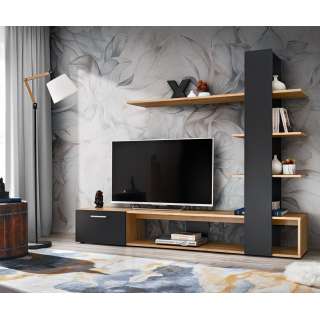 Seksjon ECO - 190x152 cm - eik wotan - svart matt