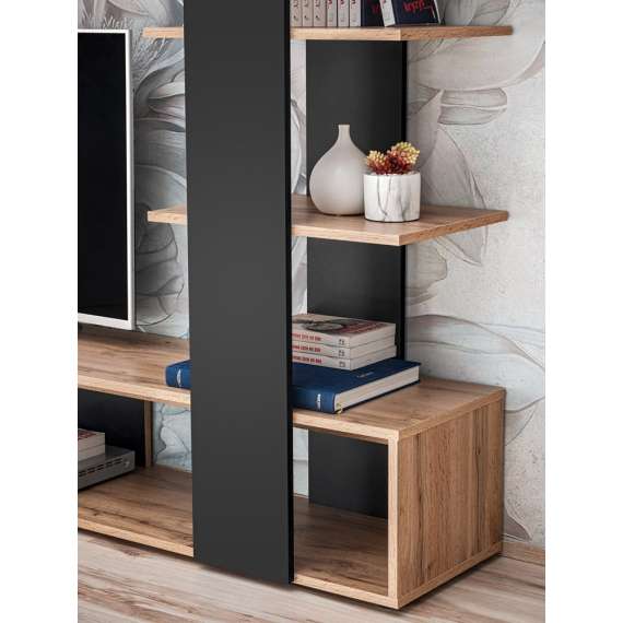 Seksjon ECO - 190x152 cm - eik wotan - svart matt