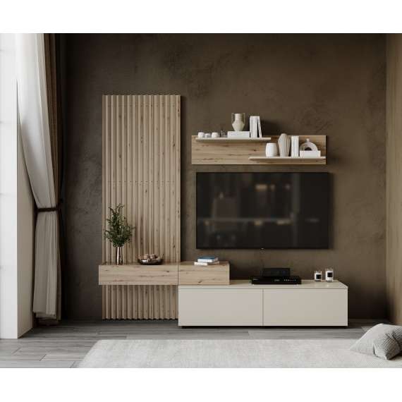 Seksjon CAMINO - 210x210 cm - eik artisan - cashmere