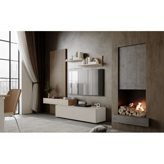 Seksjon CAMINO - 210x210 cm - eik artisan - cashmere