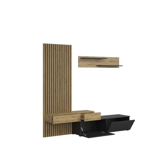 Seksjon CAMINO - 210x210 cm - eik artisan - svart matt