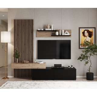 Seksjon CAMINO - 210x210 cm - eik artisan - svart matt