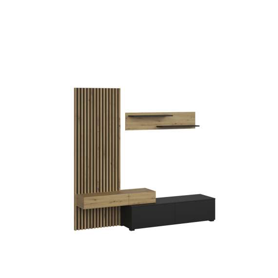 Seksjon CAMINO - 210x210 cm - eik artisan - svart matt