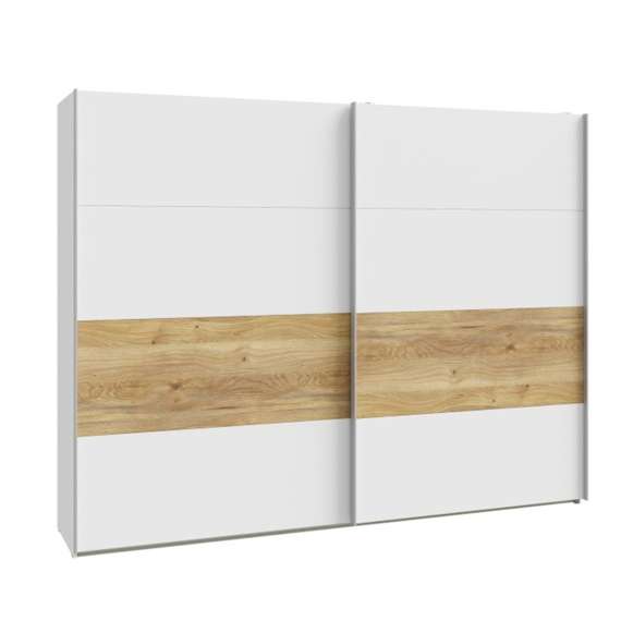 Garderobeskap   MAYACUS 270x210 - hvit matt - eik mauvella