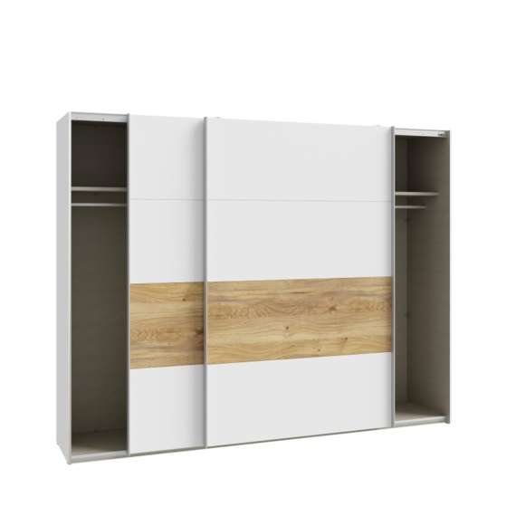 Garderobeskap   MAYACUS 270x210 - hvit matt - eik mauvella