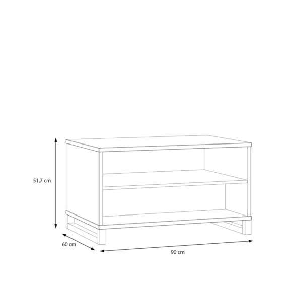 Sofabord GLENKEEN 90x60 cm - eik valencia