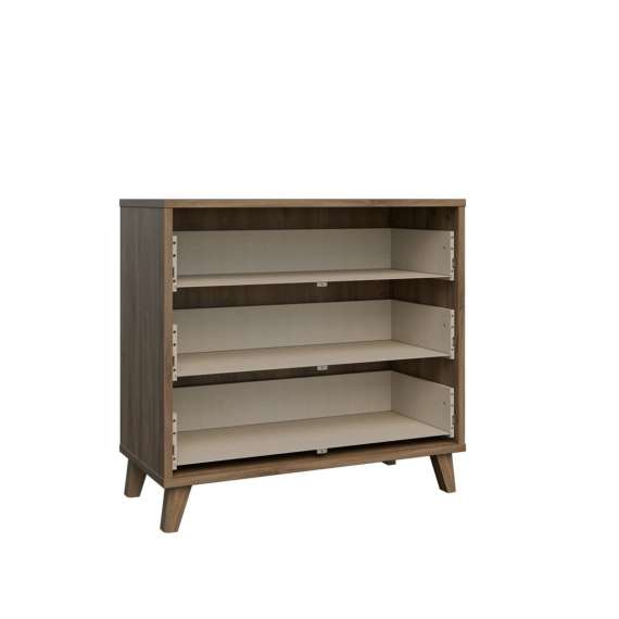 Skjenk GLENKEEN 90x84 cm - 3 skuffer - eik valencia - rotting