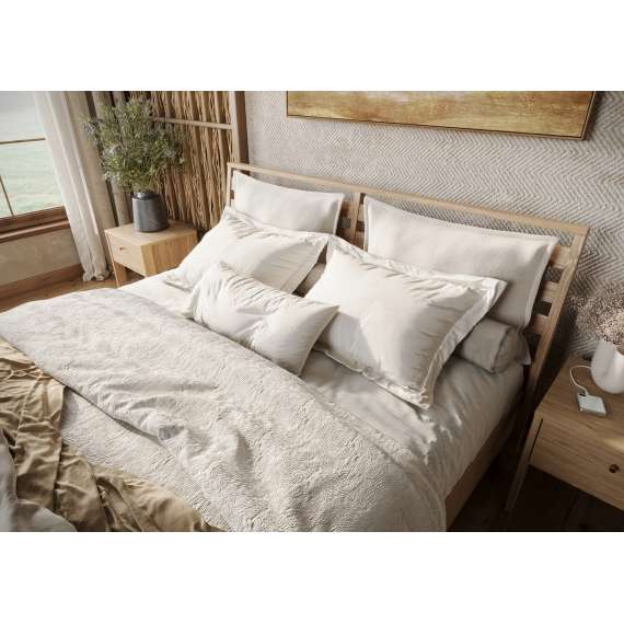 Seng Cozy 160x200 - eik - med oppbevaringsplass