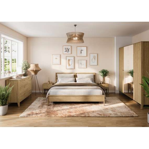 Kommode Cozy 92x116 - eik - 4 skuffer