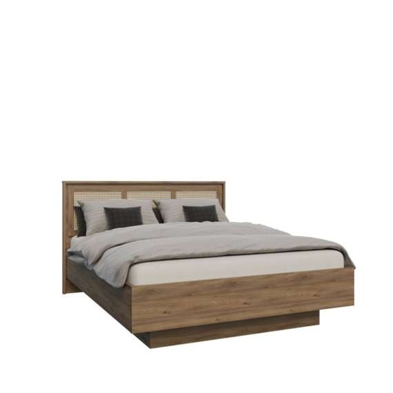 Seng GLENKEEN 160x200 cm - eik valencia - oppbevaringsplass