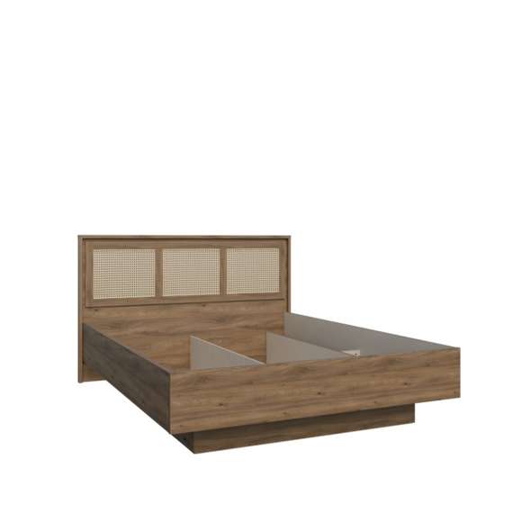 Seng GLENKEEN 160x200 cm - eik valencia - oppbevaringsplass