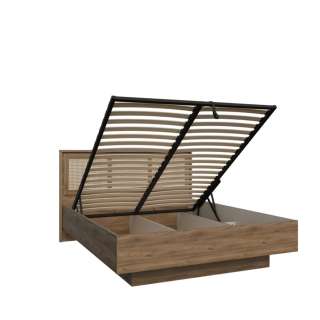 Seng GLENKEEN 160x200 cm - eik valencia - oppbevaringsplass