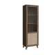 Vitrineskap GLENKEEN 65x200 cm - 1 dør - eik valencia - rotting