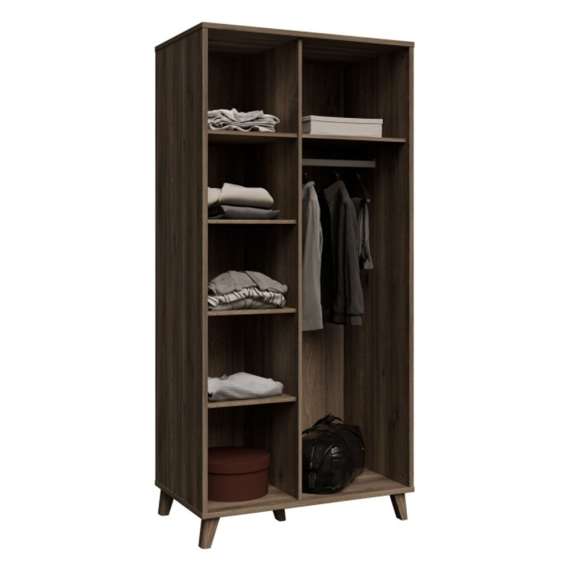 Garderobeskap GLENKEEN 95x200 cm - 2 dører - eik valencia - rotting