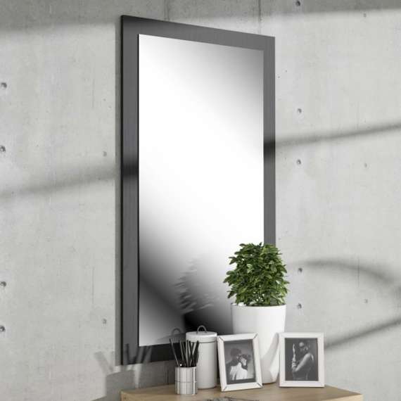 Speil TRONDHEIM 54x100 cm  - eik svart ramme