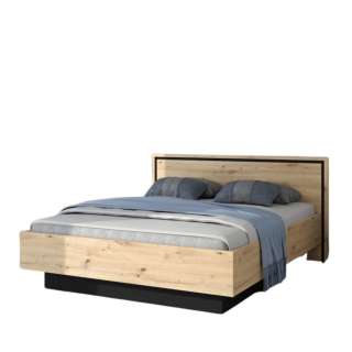 Seng TRONDHEIM 160x200 cm - eik artisan - eik svart