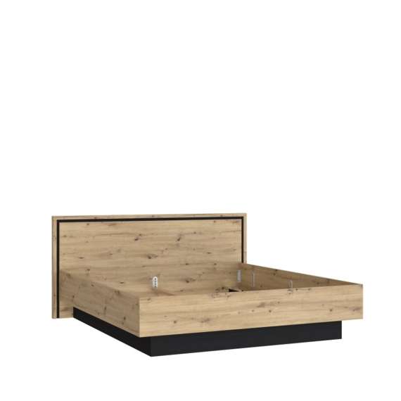 Seng TRONDHEIM 180x200 cm - eik artisan - eik svart