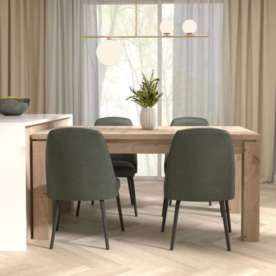 Spisebord TRONDHEIM 160-206x90 cm - eik artisan