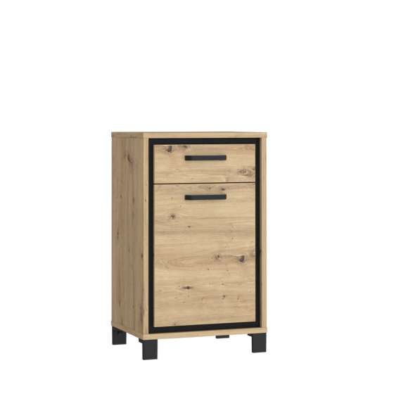 Skoskap TRONDHEIM 55x91 cm - eik artisan - eik svart