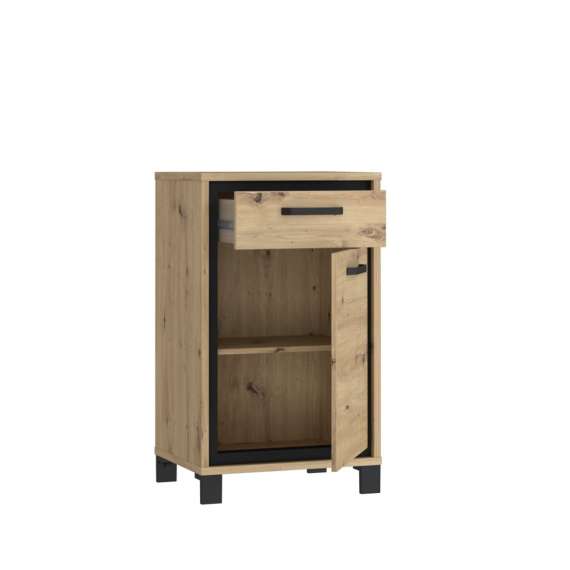 Skoskap TRONDHEIM 55x91 cm - eik artisan - eik svart