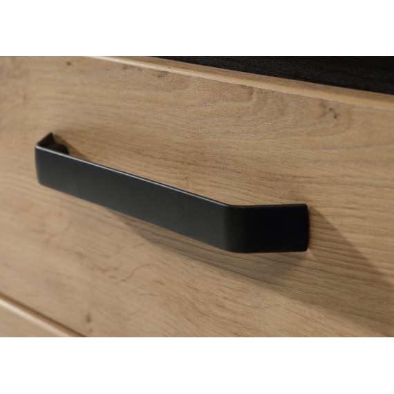 Skjenk TRONDHEIM 177x91 cm - 2 dører - 4 skuffer - eik artisan - eik svart