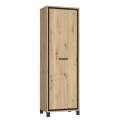 Garderobeskap TRONDHEIM 65x200 cm -  dør - eik artisan - eik svart