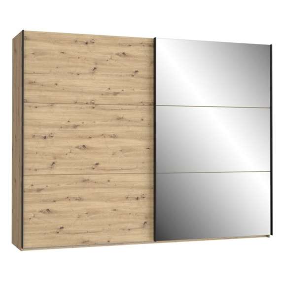 Garderobeskap TRONDHEIM 270x210 - eik artisan - speil