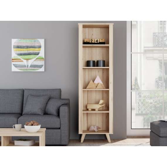 Reol VANKKA 60x202 cm - 4 hyller - eik bianco