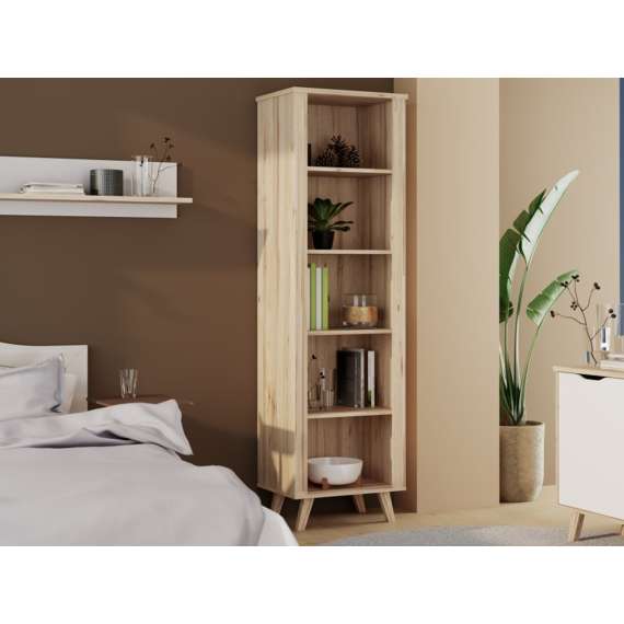 Reol VANKKA 60x202 cm - 4 hyller - eik bianco