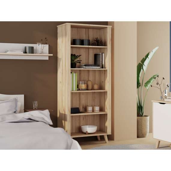 Reol VANKKA 85x202 cm - 4 hyller - eik bianco