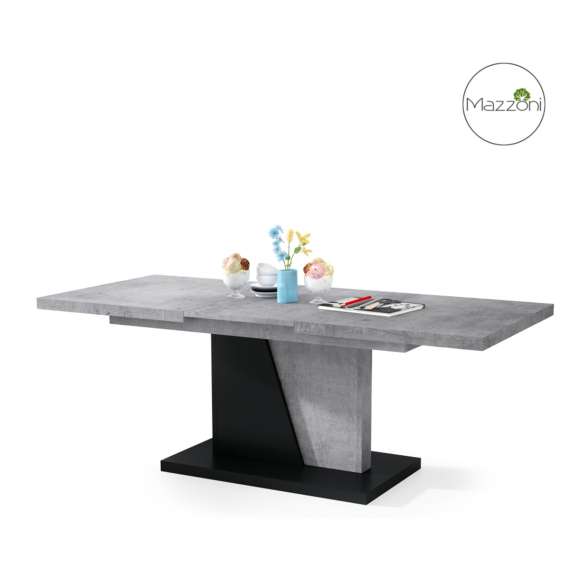 Sofabord Noir 120-160x70 cm - betong - svart matt
