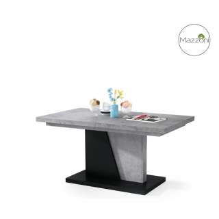 Sofabord Noir 120-160x70 cm - betong - svart matt